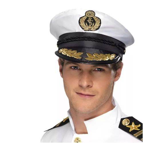 Tamanhos, Medidas e Dimensões do produto Quepe Chapéu Boina Marinheiro Marinha Capitão Carnaval