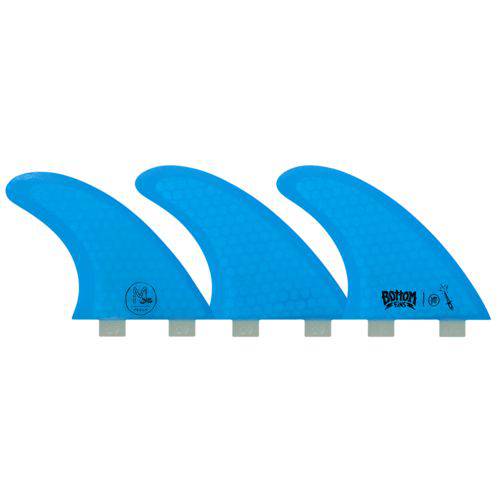 Tamanhos, Medidas e Dimensões do produto Quilhas Bottom Fins Btt Medium Honeycomb Azul Prancha de Surf Triquilha