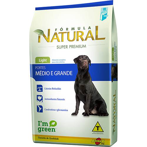 Tamanhos, Medidas e Dimensões do produto Ração Fómula Natural Super Premium Light para Cães Adultos Mix 14kg