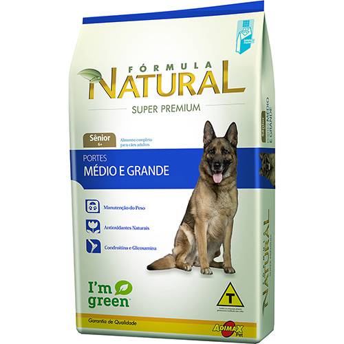 Tamanhos, Medidas e Dimensões do produto Ração Fómula Natural Super Premium para Cão Sênior Mix 20kg