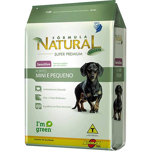 Tamanhos, Medidas e Dimensões do produto Ração Fómula Natural Super Premium Sensitive para Cães Adultos Mix 7kg