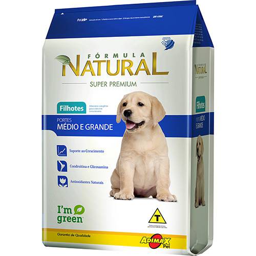 Tamanhos, Medidas e Dimensões do produto Ração Fórmula Natural Super Premium para Cães Filhotes Mix 14kg