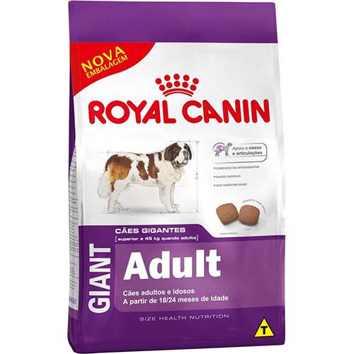 Tamanhos, Medidas e Dimensões do produto Ração Giant Adult 15kg - Royal Canin