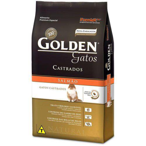 Tamanhos, Medidas e Dimensões do produto Ração Golden Gato Adulto Castrado - Salmão - 10,1kg