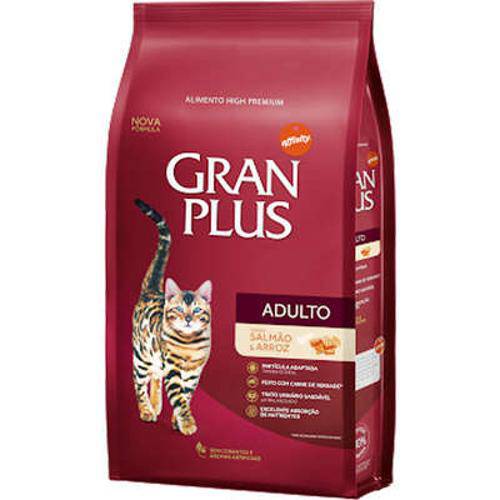 Tamanhos, Medidas e Dimensões do produto Ração Guabi Gran Plus Salmão e Arroz para Gatos Adultos - 10 Pacotes de 1 Kg