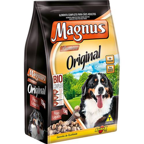 Tamanhos, Medidas e Dimensões do produto Ração Magnus Original para Cães Adultos Carne 15kg