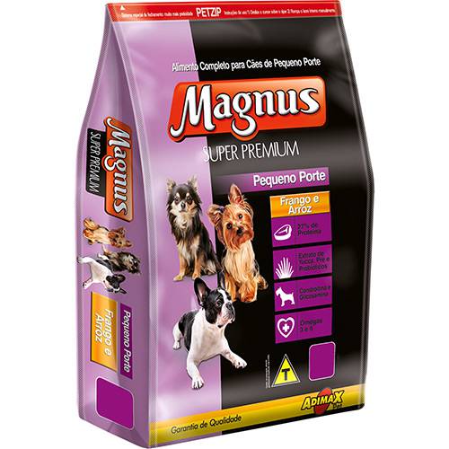 Tamanhos, Medidas e Dimensões do produto Ração Magnus Super Premium para Cães Pequenos Frango e Arroz 1kg