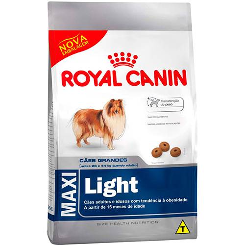 Tamanhos, Medidas e Dimensões do produto Ração Maxi Light 15kg - Royal Canin