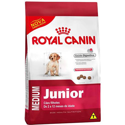 Tamanhos, Medidas e Dimensões do produto Ração Medium Junior 3kg - Royal Canin
