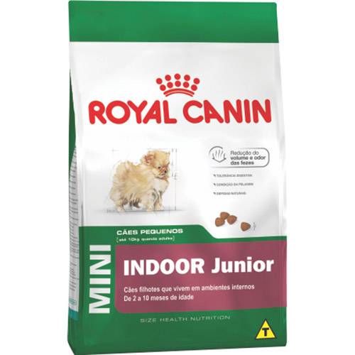 Tamanhos, Medidas e Dimensões do produto Ração Mini Indoor Junior 1Kg - Royal Canin
