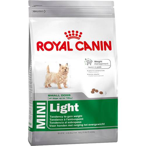 Tamanhos, Medidas e Dimensões do produto Ração Mini Light 1Kg - Royal Canin