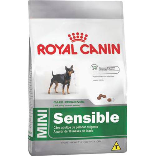 Tamanhos, Medidas e Dimensões do produto Ração Mini Sensible 1Kg - Royal Canin