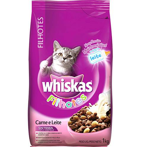 Tamanhos, Medidas e Dimensões do produto Ração P/ Gato Filhote Carne 1Kg - Whiskas