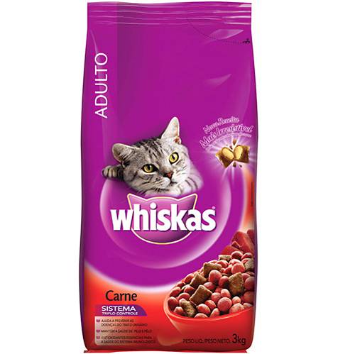 Tamanhos, Medidas e Dimensões do produto Ração P/ Gatos Carne 500g - Whiskas