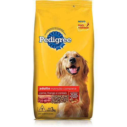 Tamanhos, Medidas e Dimensões do produto Ração para Cães Adulto - Carne C/ Frango e Cereais (3Kg) - Pedigree