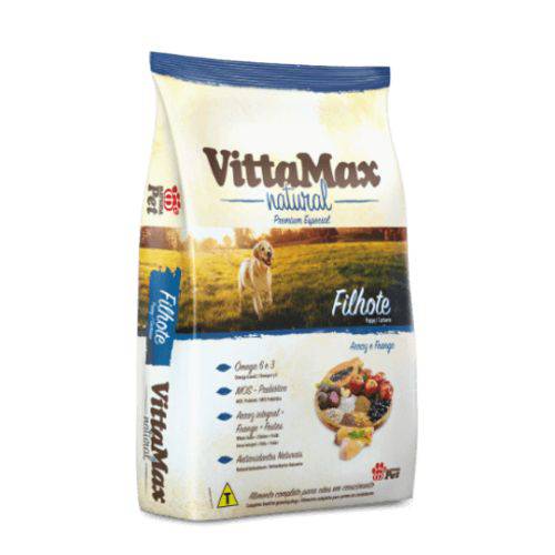 Tamanhos, Medidas e Dimensões do produto Ração para Cães Vittamax Natural Filhote 10,1kg Premium Especial