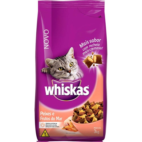Tamanhos, Medidas e Dimensões do produto Ração para Gatos - Frutos do Mar (3Kg) - Whiskas