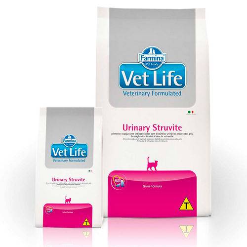 Tamanhos, Medidas e Dimensões do produto Ração para Gatos Vet Life Gatos Urinary Struvite 2 Kg - Farmina
