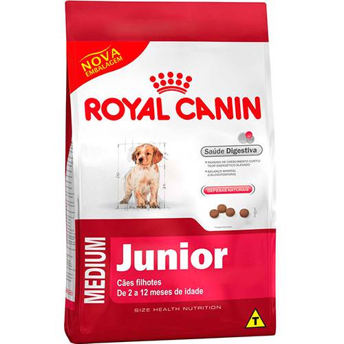 Tamanhos, Medidas e Dimensões do produto Ração Royal Canin Medium Junior para Cães Filhotes de Raças Médias - 15kg