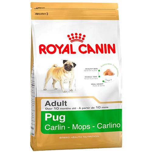 Tamanhos, Medidas e Dimensões do produto Ração para Cão Pug 7,5 Kg - Royal Canin