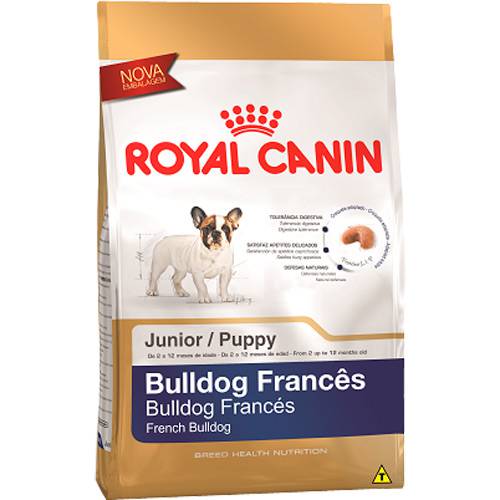Tamanhos, Medidas e Dimensões do produto Ração para Cão Bulldog Francês Júnior 3kg - Royal Canin