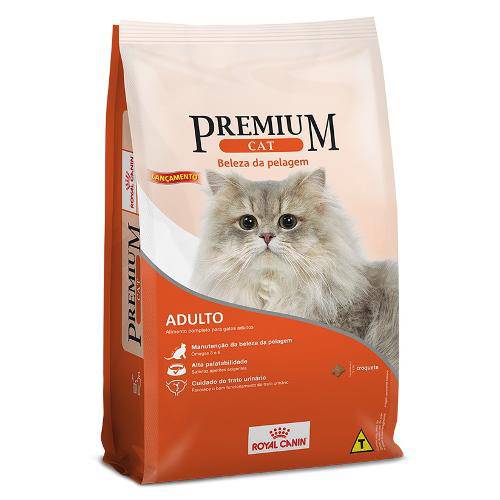 Tamanhos, Medidas e Dimensões do produto Ração Royal Canin Premium Cat Beleza da Pelagem Adultos 1 Kg