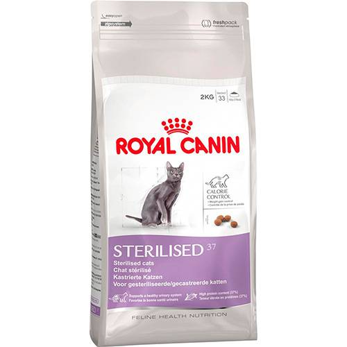 Tamanhos, Medidas e Dimensões do produto Ração Royal Canin Sterilised para Gatos Adultos Castrados - 3kg