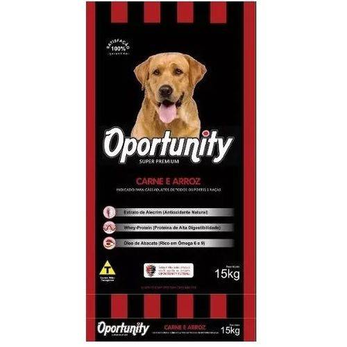 Tamanhos, Medidas e Dimensões do produto Ração Super Premium Oportunity Cães Adultos Carne e Arroz 15kg