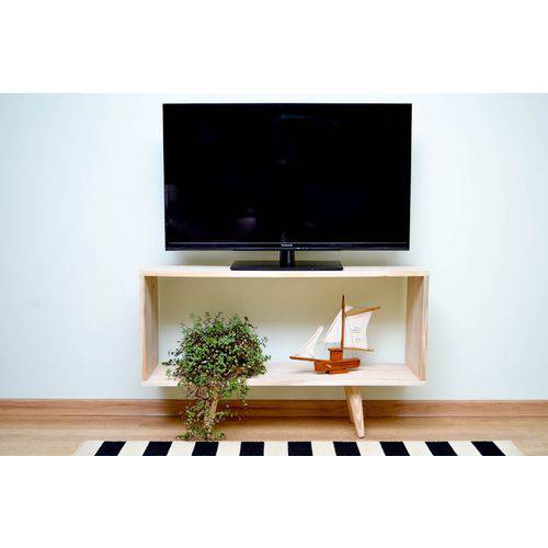Tamanhos, Medidas e Dimensões do produto Rack para Tv em Madeira de Pinus com Pés Torneados