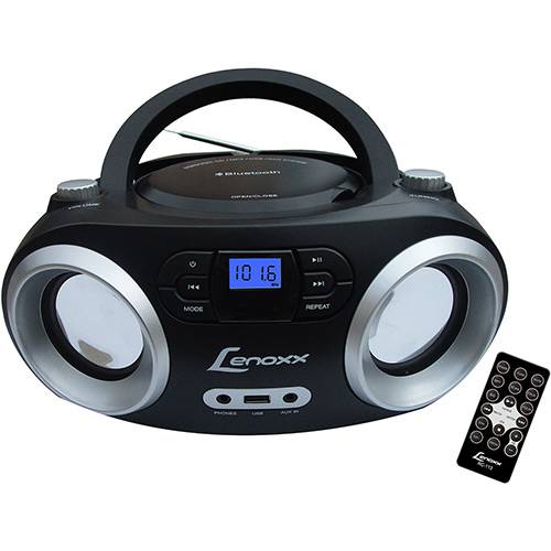 Tamanhos, Medidas e Dimensões do produto Rádio Lenoxx BD1360 CD Player FM Estéreo MP3 USB e Bluetooth - Preto