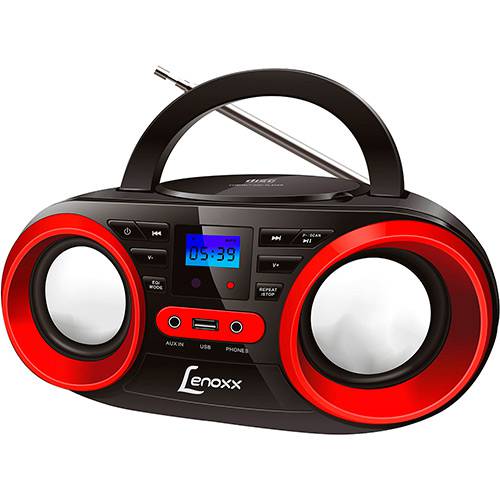Tamanhos, Medidas e Dimensões do produto Rádio Lenoxx BD129 CD Player FM Estéreo MP3 e USB - Preto