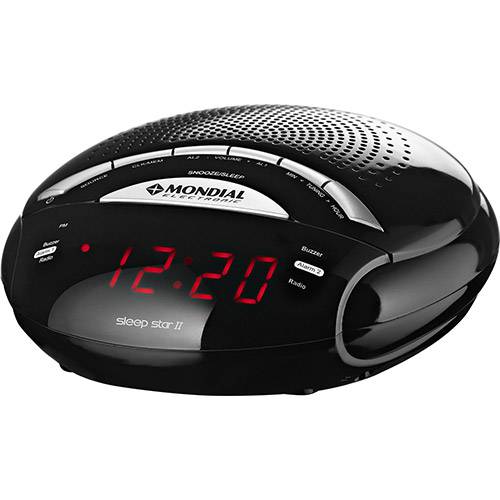 Tamanhos, Medidas e Dimensões do produto Rádio Relógio Digital AM/FM C/ Dual Alarme - Mondial