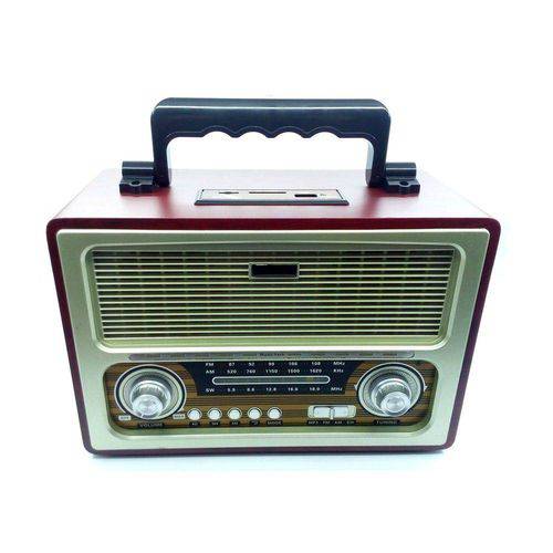Tamanhos, Medidas e Dimensões do produto Rádio Retrô Vintage Bluetooth Am Fm Sw Recarregavel USB Mp3 EL1800