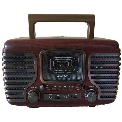 Tamanhos, Medidas e Dimensões do produto Radio Vintage Retro Amadeirado Bivolt
