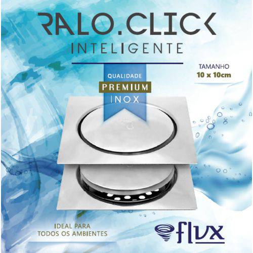 Tamanhos, Medidas e Dimensões do produto Ralo Click Inteligente 10 X 10 Cm - Flux