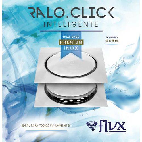 Tamanhos, Medidas e Dimensões do produto Ralo Click Inteligente 15 X 15 Cm - Flux