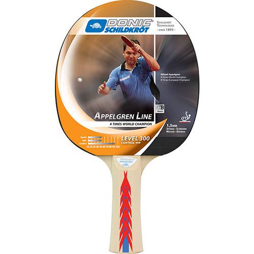 Tamanhos, Medidas e Dimensões do produto Raquete de Tênis de Mesa Adulto Appelgren 300 - Donic