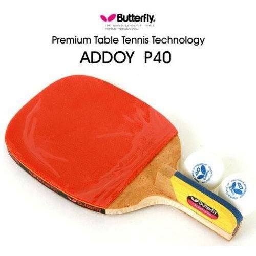 Tamanhos, Medidas e Dimensões do produto Raquete Tênis de Mesa Butterfly Addoy P40 Caneta + 02 Bolas
