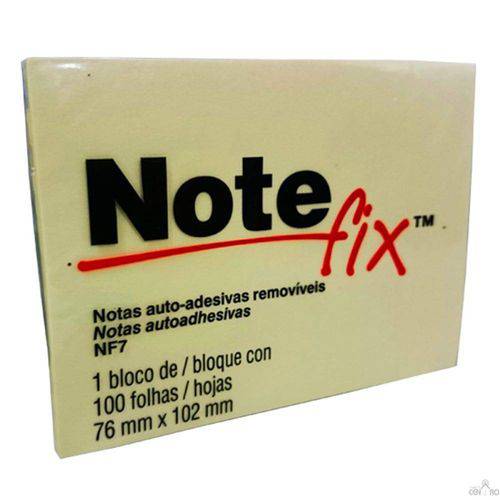 Tamanhos, Medidas e Dimensões do produto Recado Adesivo Notefix 7,6 X 10,2 Cm Amarelo | 5 Blocos - 3m