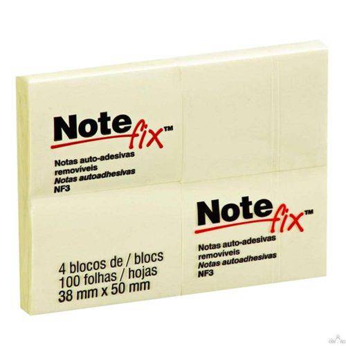 Tamanhos, Medidas e Dimensões do produto Recado Adesivo Notefix 3,8x5cm Amarelo | 5 Unidades - 3m