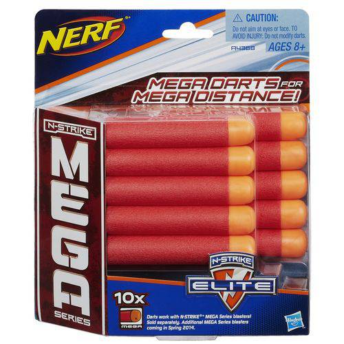 Tamanhos, Medidas e Dimensões do produto Refil Nerf Mega 10 Dardos - Hasbro