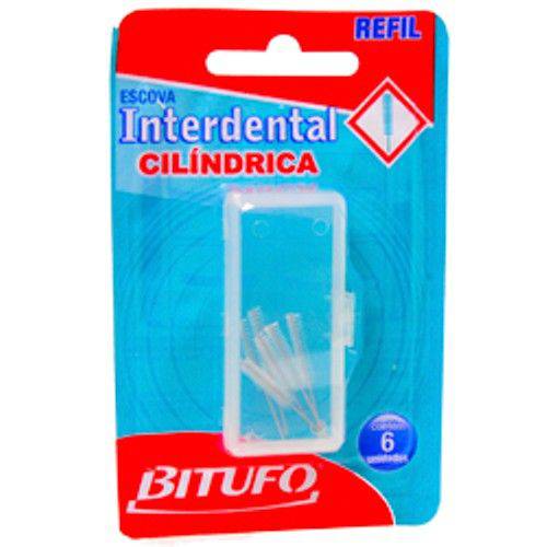 Tamanhos, Medidas e Dimensões do produto Refil para Escova Dental Bitufo Cilíndrico 6 Unidades