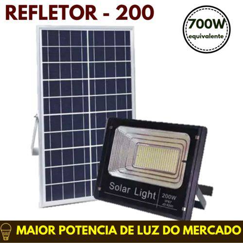 Tamanhos, Medidas e Dimensões do produto Refletor Solar Modelo 200 Watts