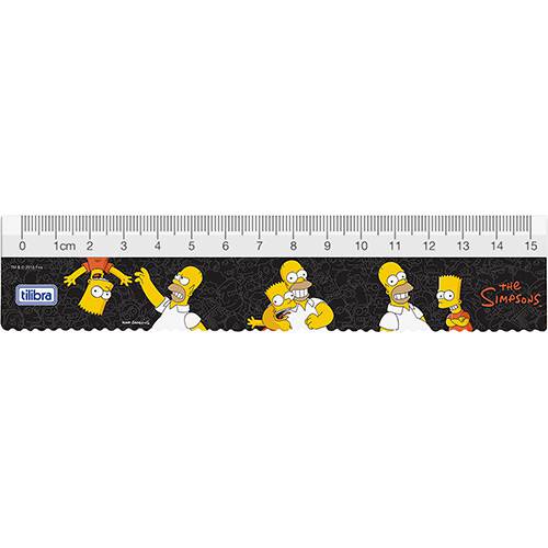 Tamanhos, Medidas e Dimensões do produto Régua 15cm Simpsons - Tilibra
