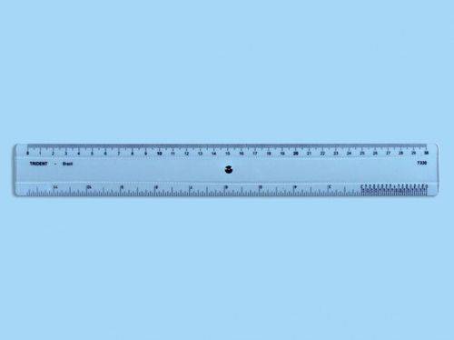 Tamanhos, Medidas e Dimensões do produto Régua Acrílica Desetec 30cm em Mm e Polegadas 7330 Trident