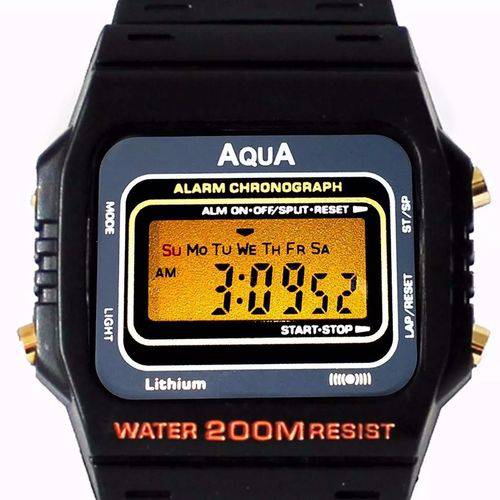 Tamanhos, Medidas e Dimensões do produto Relógio Aqua Aq37 Waterproof a Prova Dagua Preto