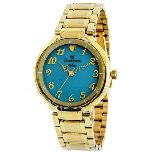 Tamanhos, Medidas e Dimensões do produto Relógio Champion Feminino Banhado a Ouro CN26395F