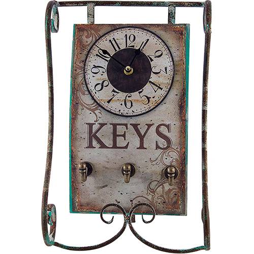 Tamanhos, Medidas e Dimensões do produto Relógio de Mesa Oldway com Porta Chaves