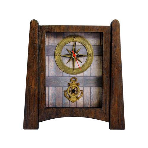 Tamanhos, Medidas e Dimensões do produto Relógio de Mesa Vintage - Modelo Marinheiro - 30x27cm