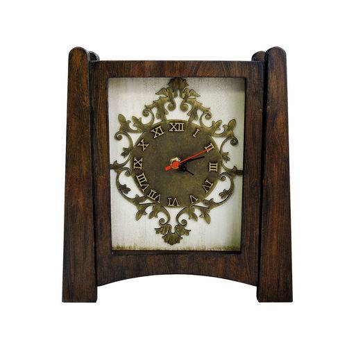 Tamanhos, Medidas e Dimensões do produto Relógio de Mesa Vintage - Modelo Ornamento - 30x27cm